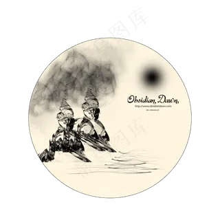 创意水墨山水素材