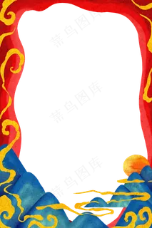 国潮风边框