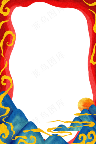 国潮风边框