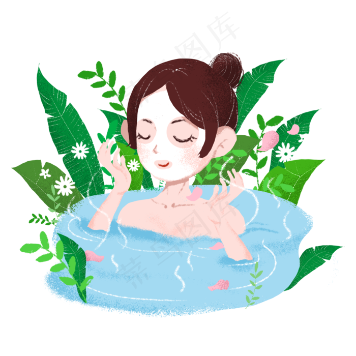 泡温泉敷面膜(2000*2000px 300 dpi )psd模版下载