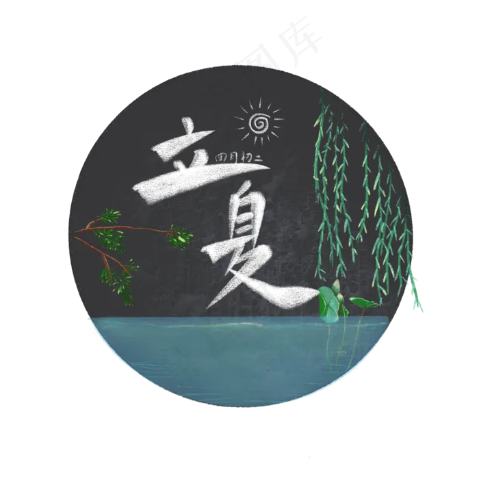 立夏元素(2000X2000(DPI:300))psd模版下载