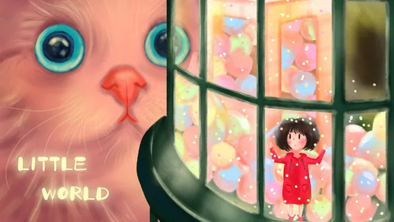 小人世界糖果店橱窗玩具猫咪 小人世界糖果店橱窗玩具猫咪