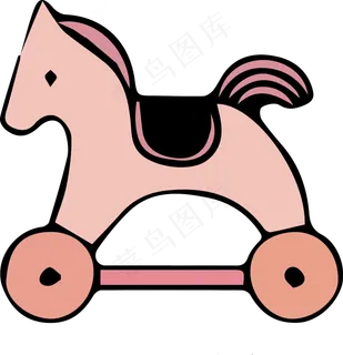 可爱粉色的玩具小马
