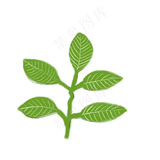 绿色叶子免抠创意插图