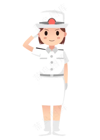 建军节军人女兵军礼