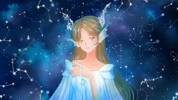 深蓝色唯美卡通治愈十二星座魔蝎座配图 深蓝色唯美卡通治愈十二星座魔蝎座配图
