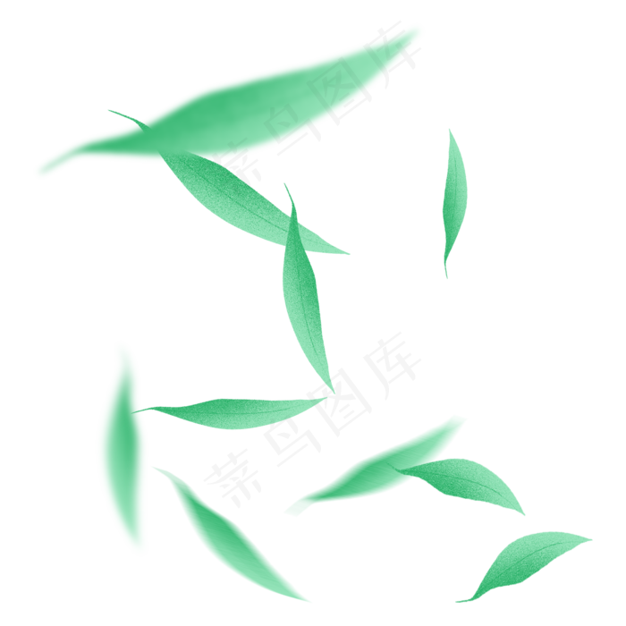 端午节父亲节绿色飘落叶子端午节(2000X2001(DPI:300))psd模版下载