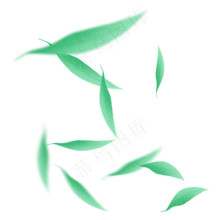 端午节父亲节绿色飘落叶子端午节