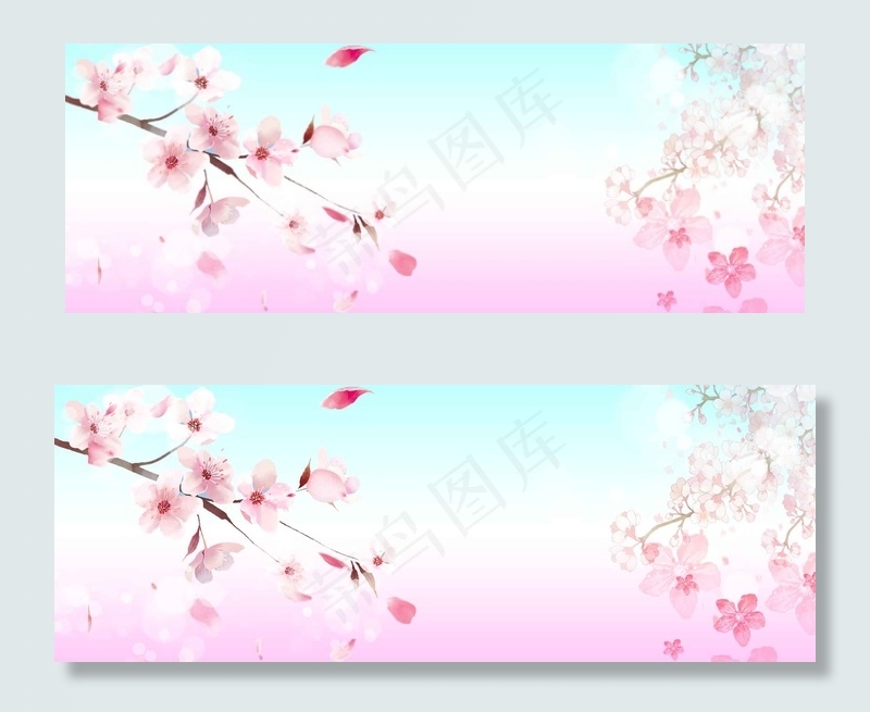 桃花节文艺小清新粉banner