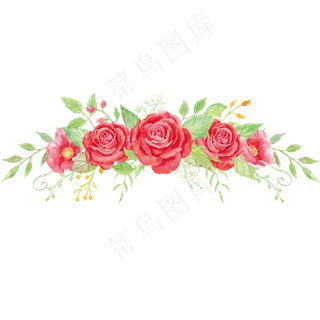 七夕情人节玫瑰花花环,免抠元素