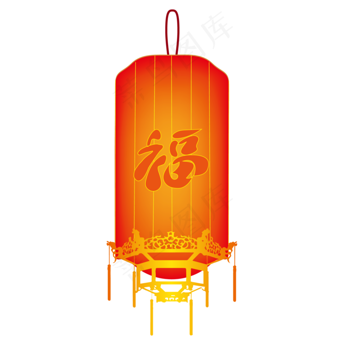 矢量立体中国风大红灯笼,免抠元素(2000*2000px 300 dpi )ai矢量模版下载