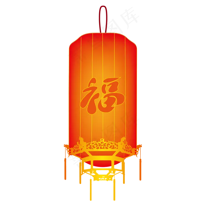 矢量立体中国风大红灯笼,免抠元素(2000*2000px 300 dpi )ai矢量模版下载