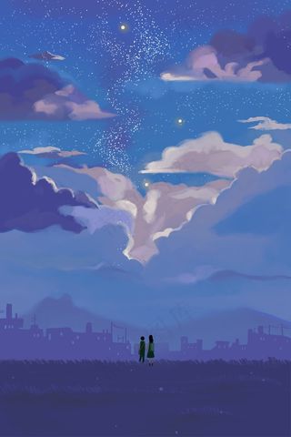 春天春季春游旅行治愈星空