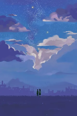 春天春季春游旅行治愈星空