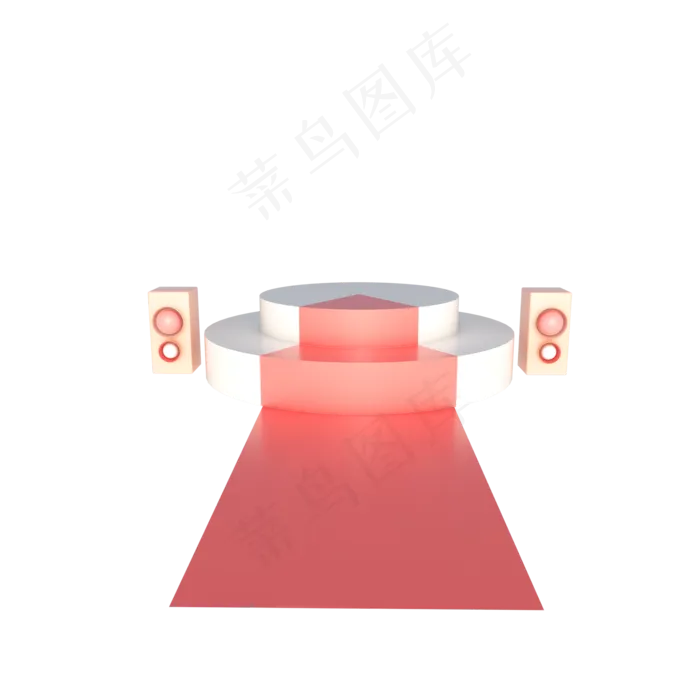 电商C4D立体几何舞台展台,免抠元素