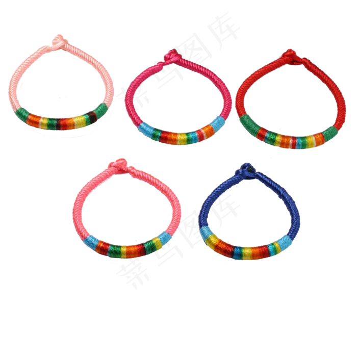 五个五彩绳小产品(2000X2000(DPI:300))psd模版下载