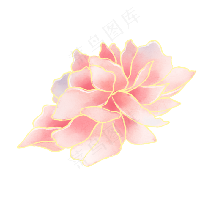 流光溢彩水彩牡丹花可商用元素(2000X2000(DPI:150))psd模版下载
