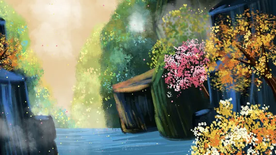 中国风山水风景画