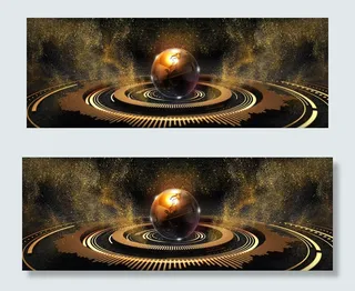 金融大气企业高端合作创意合成图