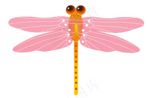 夏季昆虫粉色蜻蜓