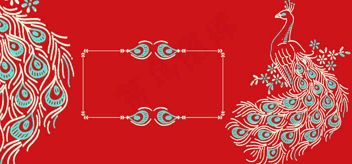 中国风婚礼邀请函(1920*900px 	       )psd模版下载