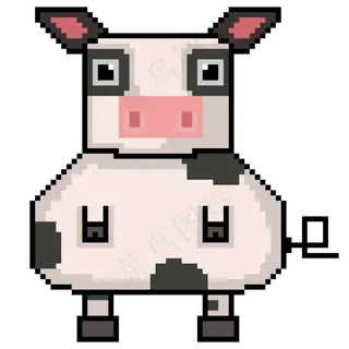 像素风格奶牛