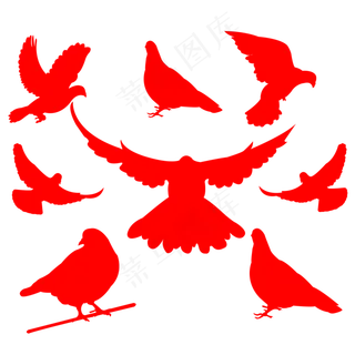 党建和平鸽,免抠元素