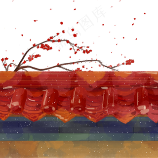 故宫梅花城墙古风素材
