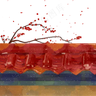 故宫梅花城墙古风素材