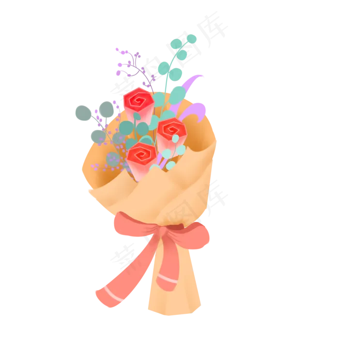 小清新红色花束(2000X2000)