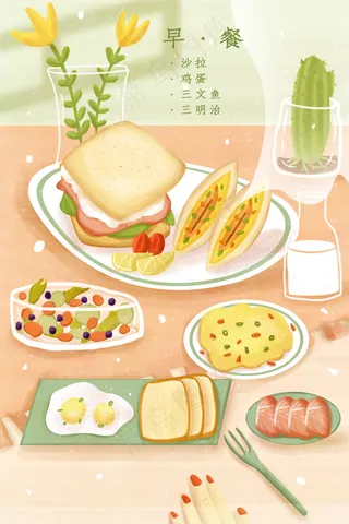 早餐餐食没事食物减肥餐配图