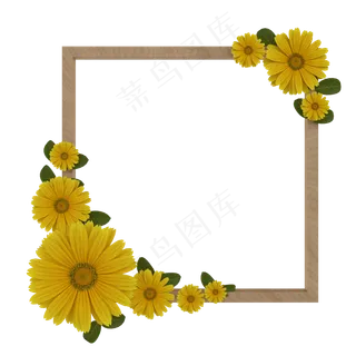 c4d立体花朵木头框