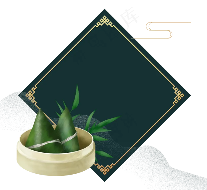 端午节深色中式边框(3000X2749(DPI:300))psd模版下载