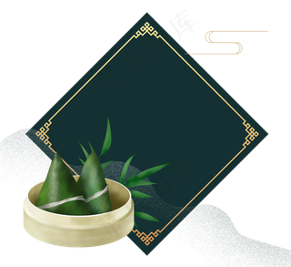 端午节深色中式边框