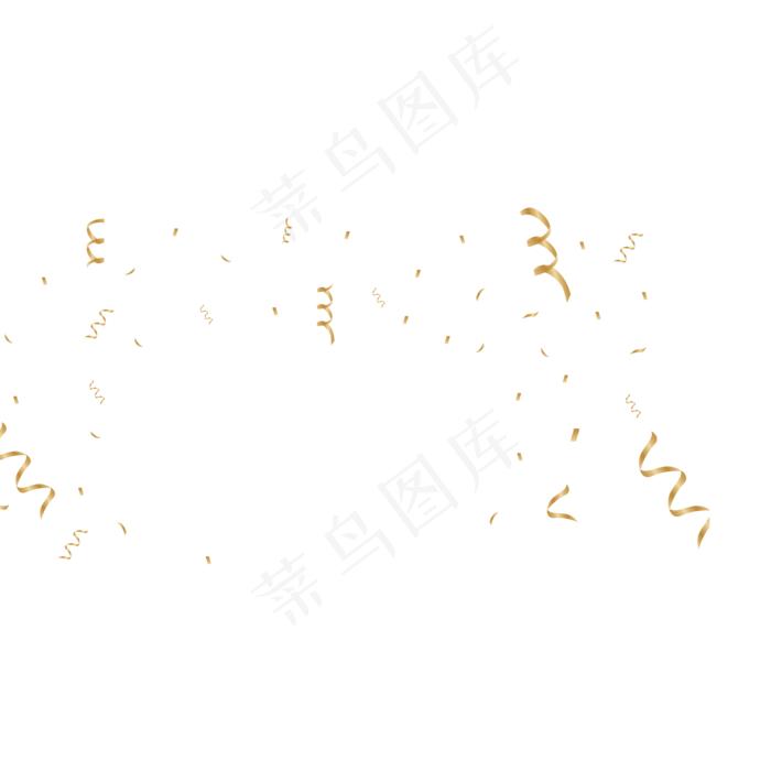 金色创意金丝飘带元素,免抠元素(2000*2000px 300 dpi )psd模版下载