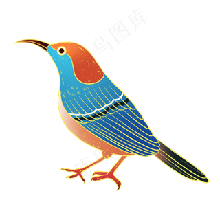 新中式国潮风鸟