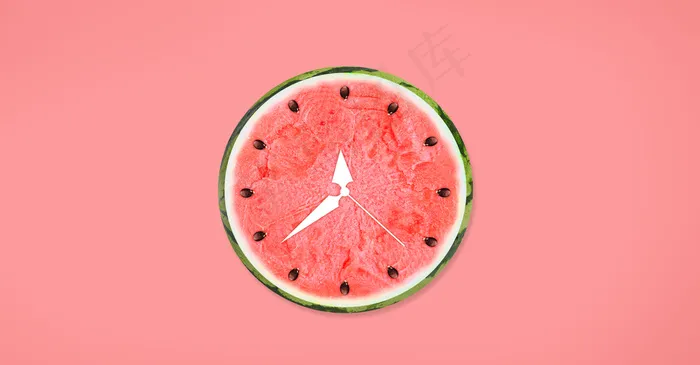 创意西瓜水果闹钟(1920*1000px 	      )psd模版下载