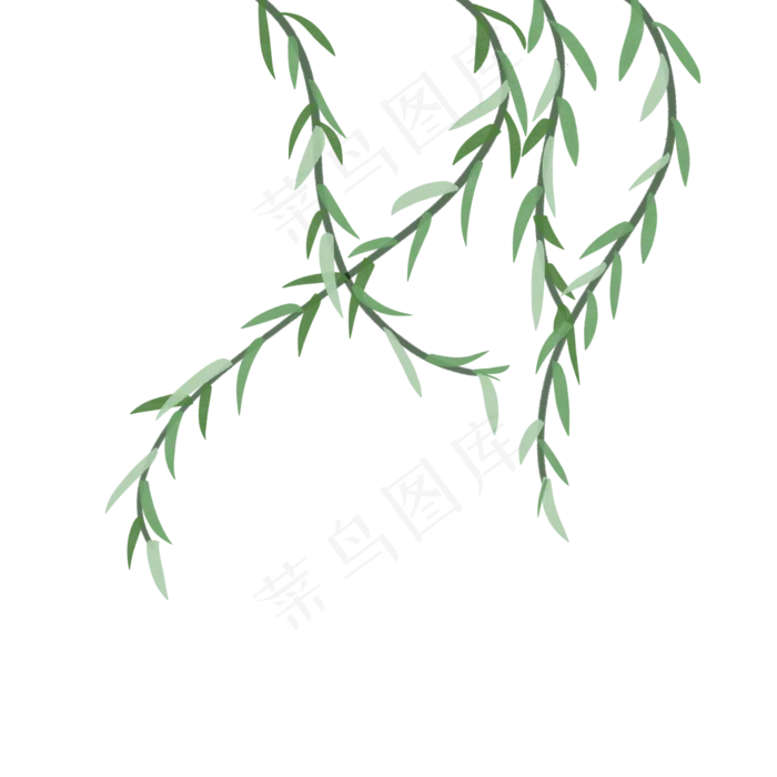 春风中飞舞的柳叶(2000X2000(DPI:300))psd模版下载