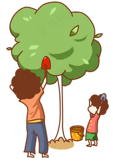 2018 植树节,免抠元素