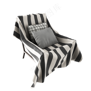 沙发躺椅靠枕毛毯家居简约,免抠元素