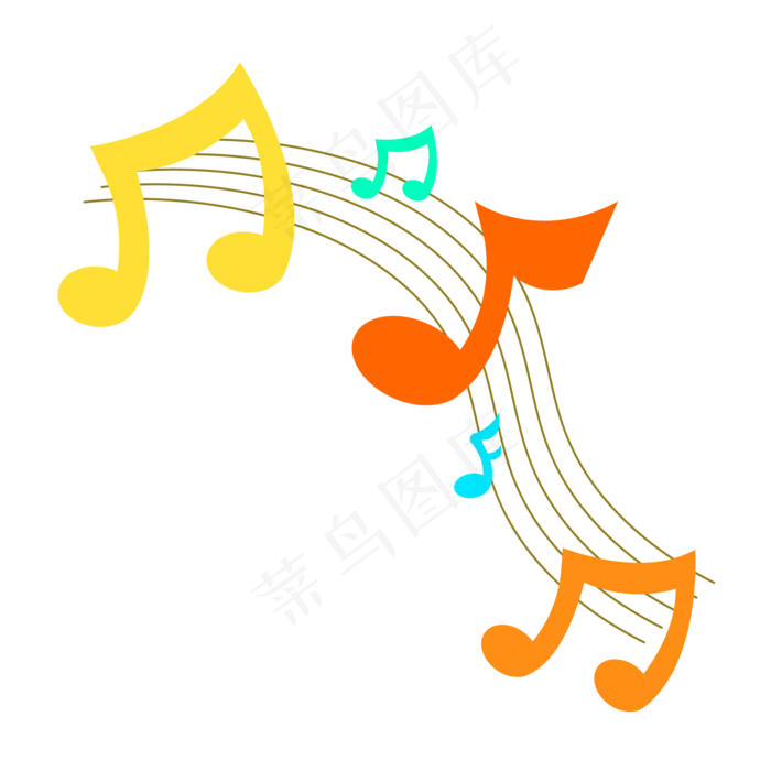 漂浮的音符,免抠元素(2000*2000px 72 dpi )