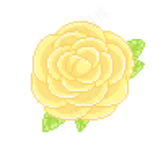像素风黄玫瑰