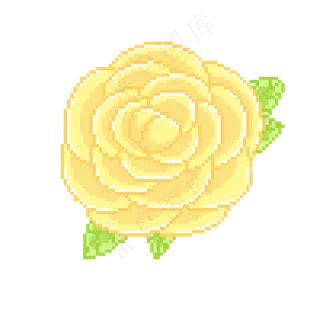 像素风黄玫瑰