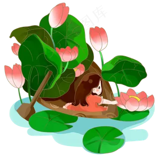 二十四节气之立夏荷花池里的小女