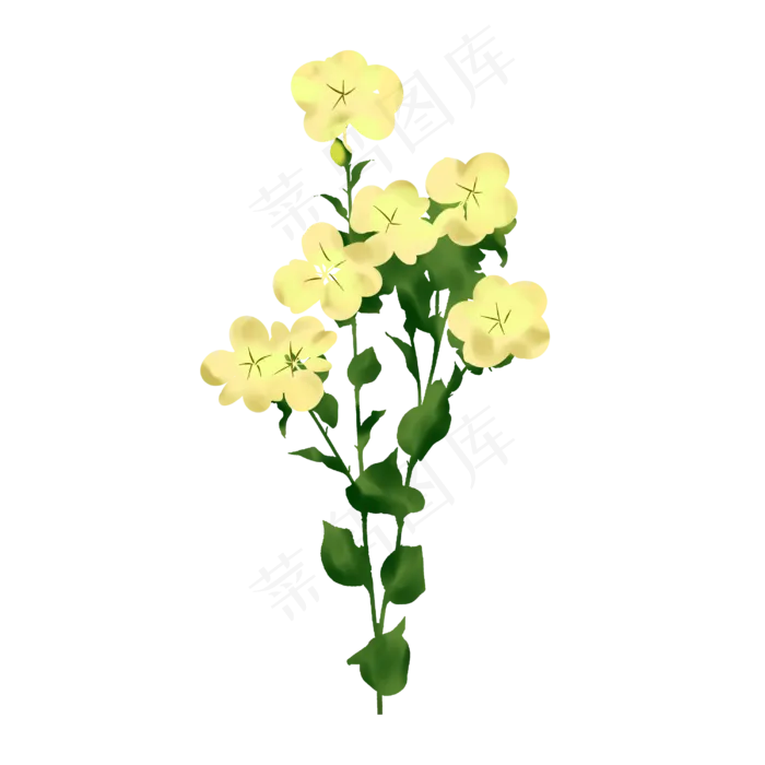 春天花开手绘装饰图案(3000X3000(DPI:299))psd模版下载