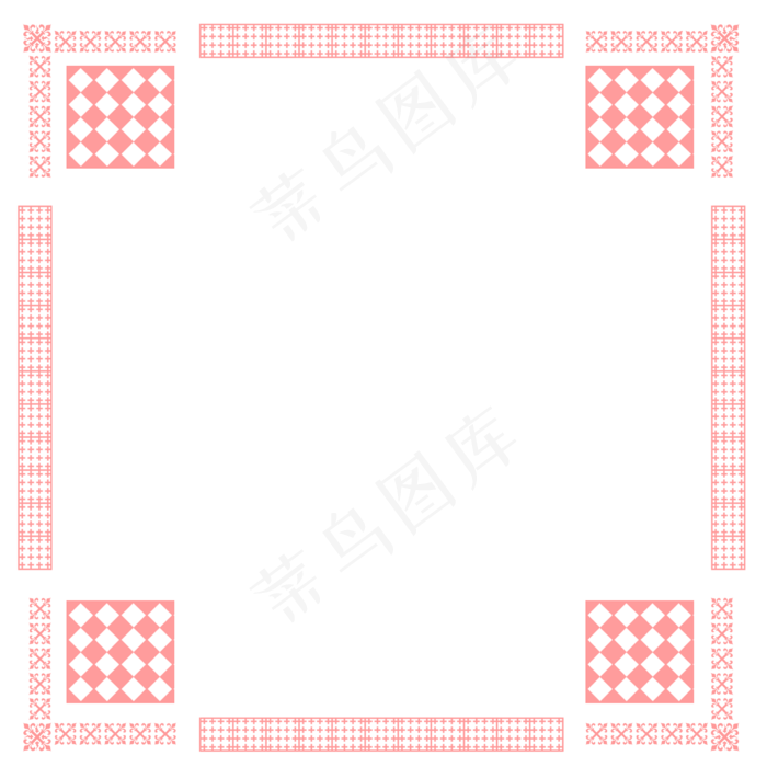 红色花纹花边边框装饰,免抠元素