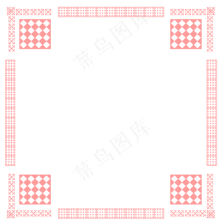红色花纹花边边框装饰,免抠元素