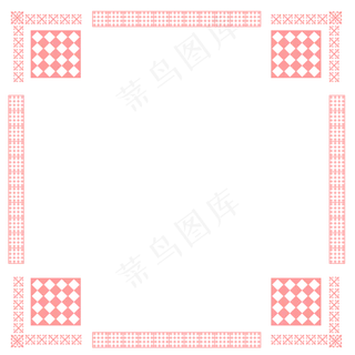 红色花纹花边边框装饰,免抠元素