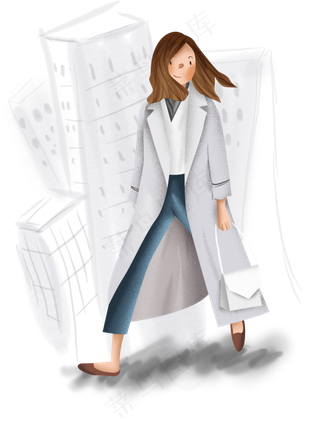 秋装冬装都市时尚白领,免抠元素