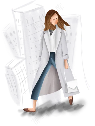 秋装冬装都市时尚白领,免抠元素